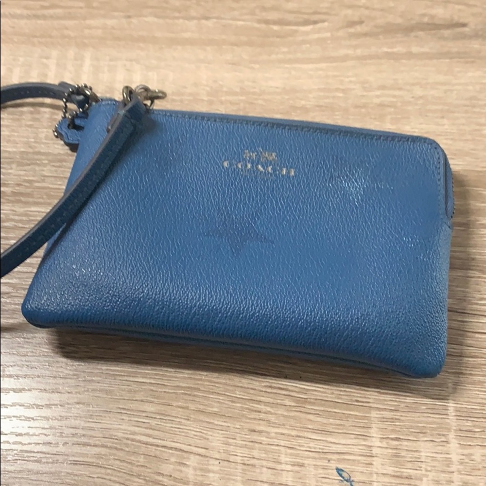 Coach blue coin purse